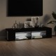 Fekete tv-szekrény led-lámpákkal 135 x 39 x 30 cm Fekete tv-szekrény led-lámpákkal 135 x 39 x 30 cm