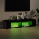 Fekete tv-szekrény led-lámpákkal 135 x 39 x 30 cm Fekete tv-szekrény led-lámpákkal 135 x 39 x 30 cm
