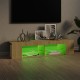 Sonoma-tölgy színű tv-szekrény led-lámpákkal 135 x 39 x 30 cm
