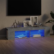 Betonszürke tv-szekrény led-lámpákkal 135 x 39 x 30 cm