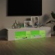 Magasfényű fehér tv-szekrény led-lámpákkal 135 x 39 x 30 cm Magasfényű fehér tv-szekrény led-lámpákkal 135 x 39 x 30 cm