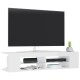 Magasfényű fehér tv-szekrény led-lámpákkal 135 x 39 x 30 cm Magasfényű fehér tv-szekrény led-lámpákkal 135 x 39 x 30 cm