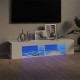 Magasfényű fehér tv-szekrény led-lámpákkal 135 x 39 x 30 cm Magasfényű fehér tv-szekrény led-lámpákkal 135 x 39 x 30 cm
