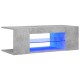 Betonszürke tv-szekrény led lámpákkal 90 x 39 x 30 cm