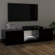 Fekete tv-szekrény led lámpákkal 120 x 30 x 35,5 cm Fekete tv-szekrény led lámpákkal 120 x 30 x 35,5 cm