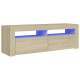 Sonoma-tölgy színű tv-szekrény led-lámpákkal 120 x 35 x 40 cm Sonoma-tölgy színű tv-szekrény led-lámpákkal 120 x 35 x 40 cm
