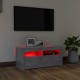 Betonszürke tv-szekrény led-lámpákkal 90 x 35 x 40 cm