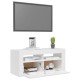 Magasfényű fehér tv-szekrény led-lámpákkal 90 x 35 x 40 cm