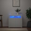 Fehér tálalószekrény led-világítással 80 x 35 x 75 cm