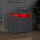 Betonszürke tálalószekrény led-világítással 80 x 35 x 75 cm