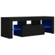 Fekete tv-szekrény led-lámpákkal 120 x 35 x 40 cm Fekete tv-szekrény led-lámpákkal 120 x 35 x 40 cm