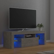 Betonszürke tv-szekrény led-lámpákkal 120 x 35 x 40 cm