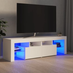 Fehér tv-szekrény led-lámpákkal 140 x 35 x 40 cm