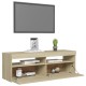Sonoma-tölgy színű tv-szekrény led-lámpákkal 120 x 35 x 40 cm Sonoma-tölgy színű tv-szekrény led-lámpákkal 120 x 35 x 40 cm