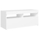 Fehér tv-szekrény led-lámpákkal 90 x 35 x 40 cm Fehér tv-szekrény led-lámpákkal 90 x 35 x 40 cm