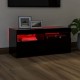 Fekete tv-szekrény led-lámpákkal 90 x 35 x 40 cm Fekete tv-szekrény led-lámpákkal 90 x 35 x 40 cm