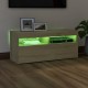 Sonoma-tölgy színű tv-szekrény led-lámpákkal 90 x 35 x 40 cm