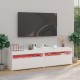 2 db fehér tv-szekrény led-világítással 75 x 35 x 40 cm 2 db fehér tv-szekrény led-világítással 75 x 35 x 40 cm