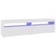 2 db fehér tv-szekrény led-világítással 75 x 35 x 40 cm 2 db fehér tv-szekrény led-világítással 75 x 35 x 40 cm