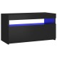 Fekete tv-szekrény led-világítással 75 x 35 x 40 cm