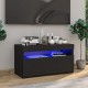 Fekete tv-szekrény led-világítással 75 x 35 x 40 cm