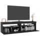 2 db fekete tv-szekrény led-világítással 75 x 35 x 40 cm