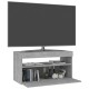 Betonszürke tv-szekrény led-világítással 75 x 35 x 40 cm
