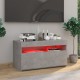 Betonszürke tv-szekrény led-világítással 75 x 35 x 40 cm