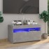 Betonszürke tv-szekrény led-világítással 75 x 35 x 40 cm