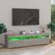 2 db betonszürke tv-szekrény led-világítással 75 x 35 x 40 cm 2 db betonszürke tv-szekrény led-világítással 75 x 35 x 40 cm