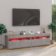 2 db betonszürke tv-szekrény led-világítással 75 x 35 x 40 cm 2 db betonszürke tv-szekrény led-világítással 75 x 35 x 40 cm