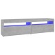 2 db betonszürke tv-szekrény led-világítással 75 x 35 x 40 cm 2 db betonszürke tv-szekrény led-világítással 75 x 35 x 40 cm