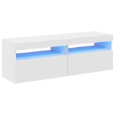 2 db fehér tv-szekrény led-lámpákkal 60 x 35 x 40 cm 2 db fehér tv-szekrény led-lámpákkal 60 x 35 x 40 cm