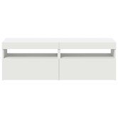 2 db fehér tv-szekrény led-lámpákkal 60 x 35 x 40 cm 2 db fehér tv-szekrény led-lámpákkal 60 x 35 x 40 cm