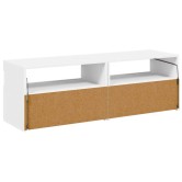 2 db fehér tv-szekrény led-lámpákkal 60 x 35 x 40 cm 2 db fehér tv-szekrény led-lámpákkal 60 x 35 x 40 cm