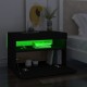 2 db fekete tv-szekrény led-lámpákkal 60 x 35 x 40 cm