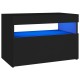 2 db fekete tv-szekrény led-lámpákkal 60 x 35 x 40 cm