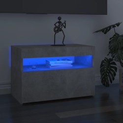 Betonszürke tv-szekrény led-lámpákkal 60 x 35 x 40 cm