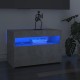 Betonszürke tv-szekrény led-lámpákkal 60 x 35 x 40 cm