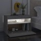2 db betonszürke tv-szekrény led-lámpákkal 60 x 35 x 40 cm