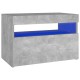 2 db betonszürke tv-szekrény led-lámpákkal 60 x 35 x 40 cm