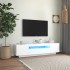 Fehér tv-szekrény led-lámpákkal 160 x 35 x 40 cm