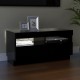 Fekete tv-szekrény led-lámpákkal 80 x 35 x 40 cm