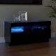 Fekete tv-szekrény led-lámpákkal 80 x 35 x 40 cm