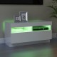 Magasfényű fehér tv-szekrény led-világítással 80 x 35 x 40 cm Magasfényű fehér tv-szekrény led-világítással 80 x 35 x 40 cm