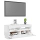 Magasfényű fehér tv-szekrény led-világítással 80 x 35 x 40 cm Magasfényű fehér tv-szekrény led-világítással 80 x 35 x 40 cm