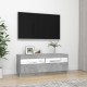 Betonszürke tv-szekrény led-lámpákkal 100 x 35 x 40 cm
