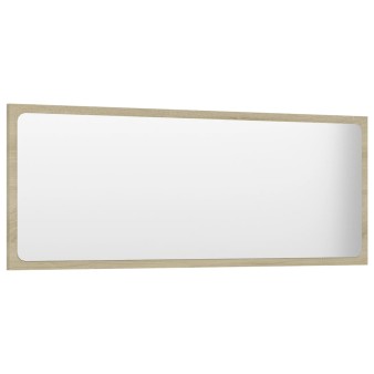 804633 bathroom mirror sonoma oak 100x1,5x37 cm chipboard