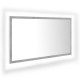 Betonszürke led-es forgácslap fürdőszobai tükör 80x8,5x37 cm