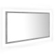 Betonszürke led-es forgácslap fürdőszobai tükör 90x8,5x37 cm